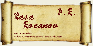 Maša Rocanov vizit kartica